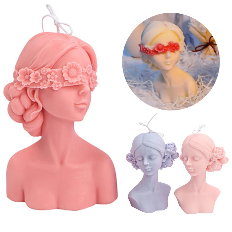 New Blindfolded Big Braids Beauty Silicone Body Shape Candle Mold Large Flower Bust Body Soap Ice Cube Cake Molds candle making
New Blindfolded Big Braids Beauty Silicone Body Shape Candle Mold Large Flower Bust Body Soap Ice Cube Cake Molds candle making