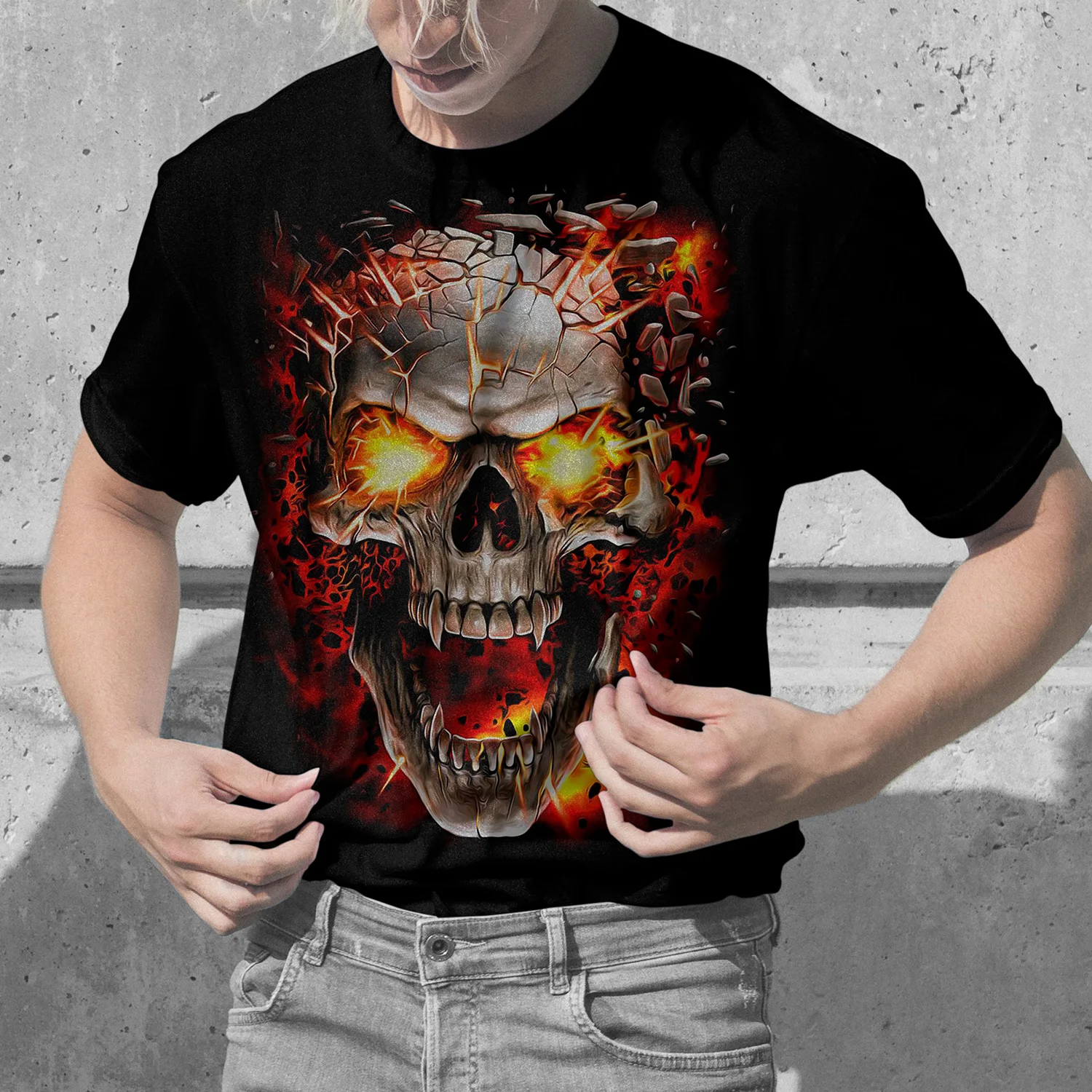 New Men's Horror T-Shirt Fashion New Summer Men's Short Sleeve T-Shirt Casual 3D Zombie Print Rock T-Shirt Retro Short Sleeve
New Men's Horror T-Shirt Fashion New Summer Men's Short Sleeve T-Shirt Casual 3D Zombie Print Rock T-Shirt Retro Short Sleeve