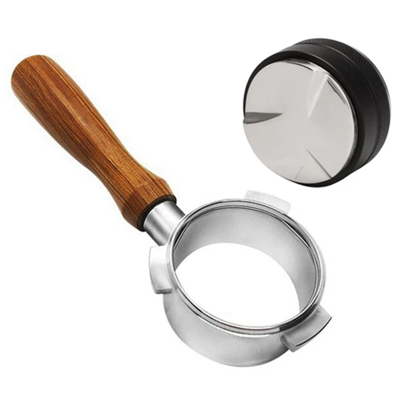 54Mm Coffee Bottomless Portafilter Accessories For Breville With 2-In-1 Adjustable Height Coffee Tamper Press
54Mm Coffee Bottomless Portafilter Accessories For Breville With 2-In-1 Adjustable Height Coffee Tamper Press
