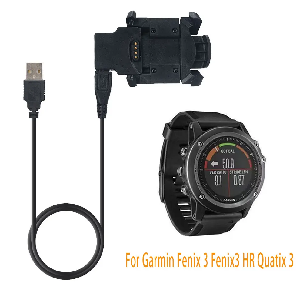 

USB Charge Cable Power Supply Data Transfer Cord For Garmin Fenix 3 Fenix3 HR Quatix 3 Smartwatch Fast Super Charging