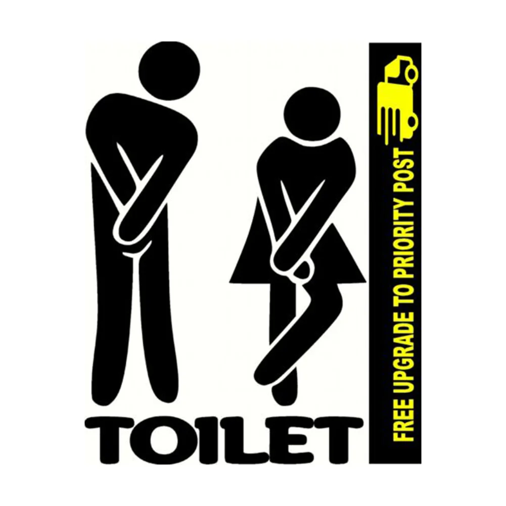 Decorate Toilet Sign Sticker 150mm X 100mm Bathroom Decal Door Gender Funny Vinyl Restroom Sticker Toilet Sign
Decorate Toilet Sign Sticker 150mm X 100mm Bathroom Decal Door Gender Funny Vinyl Restroom Sticker Toilet Sign