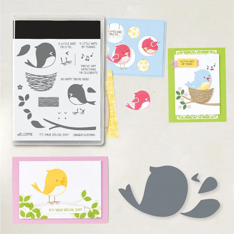 New Arrival Little Bird Metal Cutting Dies and Clear Stamps DIY Scrapbooking Card Stencils Paper Crafts Making Photo Album Decor
New Arrival Little Bird Metal Cutting Dies and Clear Stamps DIY Scrapbooking Card Stencils Paper Crafts Making Photo Album Decor