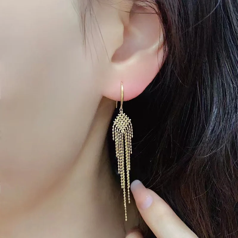 ZHIXI New Pure 18K Gold Earrings Fine Real Au750 Ear Jewelry Weaving Craft Luxury Style Party Gift For Women E584
ZHIXI New Pure 18K Gold Earrings Fine Real Au750 Ear Jewelry Weaving Craft Luxury Style Party Gift For Women E584