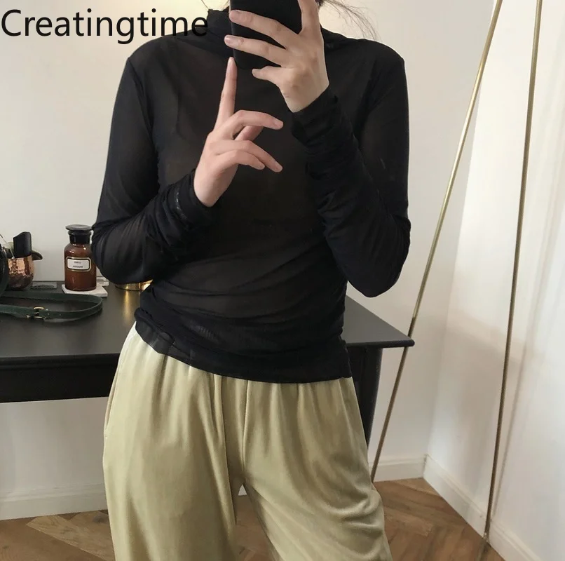 Creatingtime 2022 Summer New Korean Women's Solid Color Half Turtleneck Chic gauze Chiffon Pleated Slim Breathable T-shirt GA123
Creatingtime 2022 Summer New Korean Women's Solid Color Half Turtleneck Chic gauze Chiffon Pleated Slim Breathable T-shirt GA123