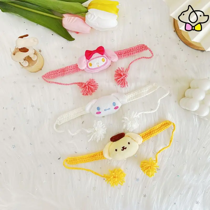Cute Sanrio Knitted Pet Collars Cinnamoroll Accessories Kawaii Anime Adjustable Cat and Dog Bibs Drooling Towel Toys Girls Gift
Cute Sanrio Knitted Pet Collars Cinnamoroll Accessories Kawaii Anime Adjustable Cat and Dog Bibs Drooling Towel Toys Girls Gift