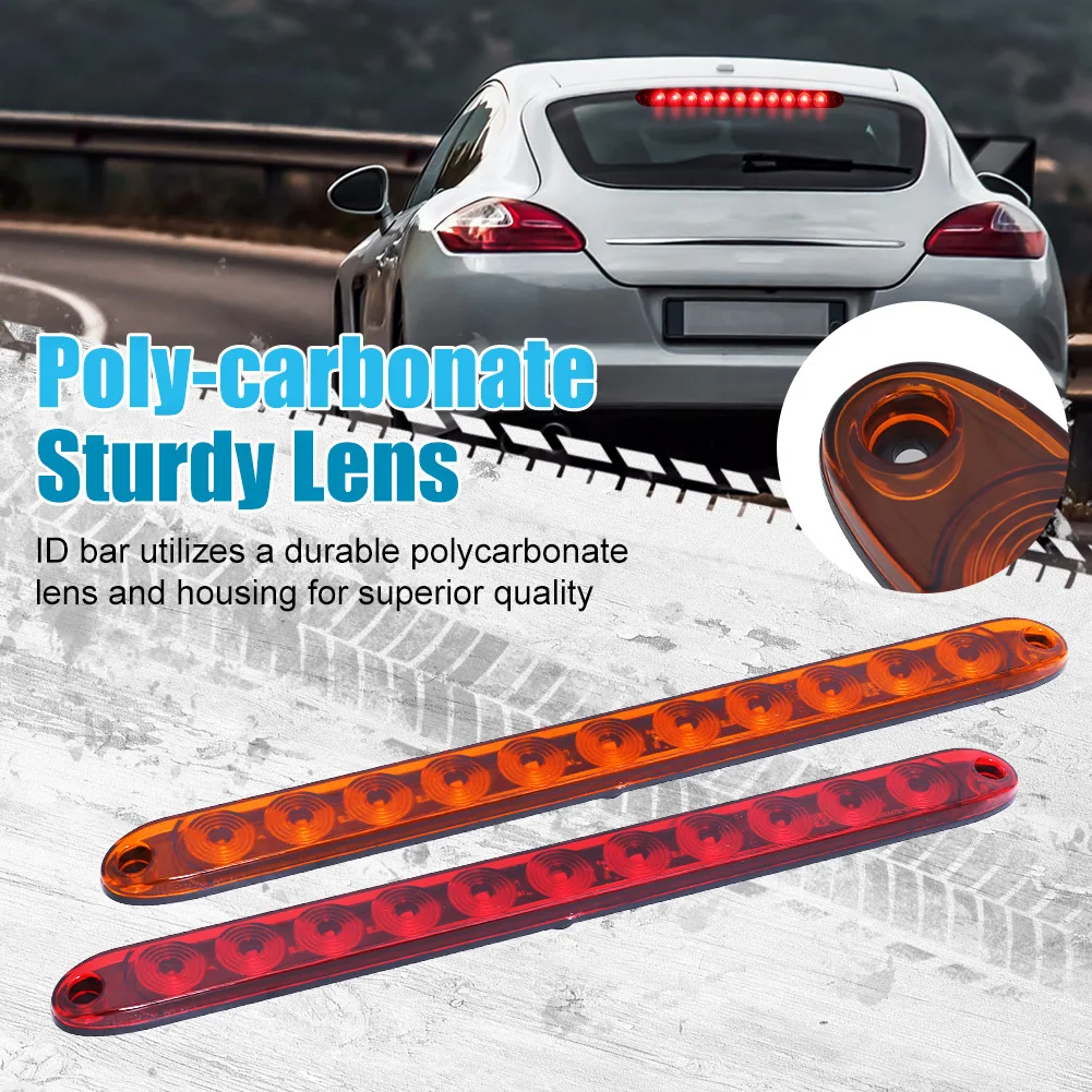 New 2PCS 15" 11 LED Light Bar Stop Braking Light Red Amber Trailer Truck Tailgate Light Bar Turn Signal Tail Light Waterproof
New 2PCS 15" 11 LED Light Bar Stop Braking Light Red Amber Trailer Truck Tailgate Light Bar Turn Signal Tail Light Waterproof