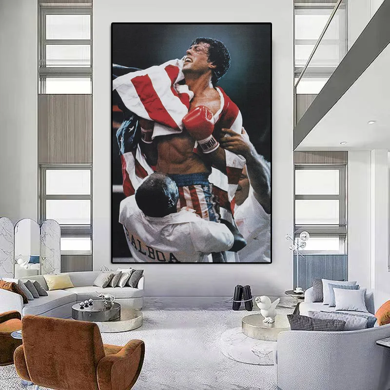 Classical Rocky Balboa Poster Celebrating Canvas Picture Wall Art Print Boxing Movie Wall Painting for Living Room Home Decor
Classical Rocky Balboa Poster Celebrating Canvas Picture Wall Art Print Boxing Movie Wall Painting for Living Room Home Decor