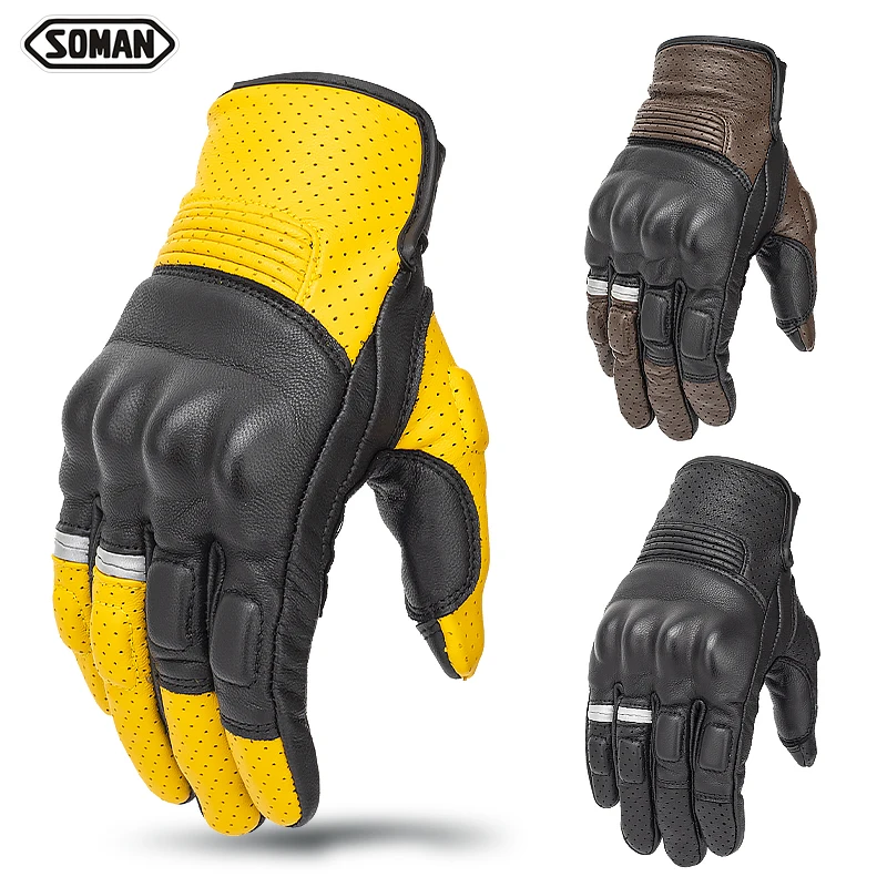 Motorcycle Gloves for Men Goatskin Leather Motorcycle Accessories Full Face Outside Riding Cycling Guantes Hombre Racing Gloves
Motorcycle Gloves for Men Goatskin Leather Motorcycle Accessories Full Face Outside Riding Cycling Guantes Hombre Racing Gloves