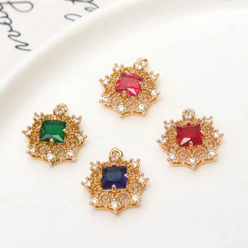Color Retention Real Gold Plated Copper 17*19MM Natural Zircon Square Pendant Charms DIY Findings Jewelry Making Accessories
Color Retention Real Gold Plated Copper 17*19MM Natural Zircon Square Pendant Charms DIY Findings Jewelry Making Accessories