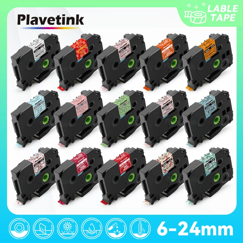 PLAVETINK милые многообразные ламинированные ленты для этикеток 12 мм стандартная