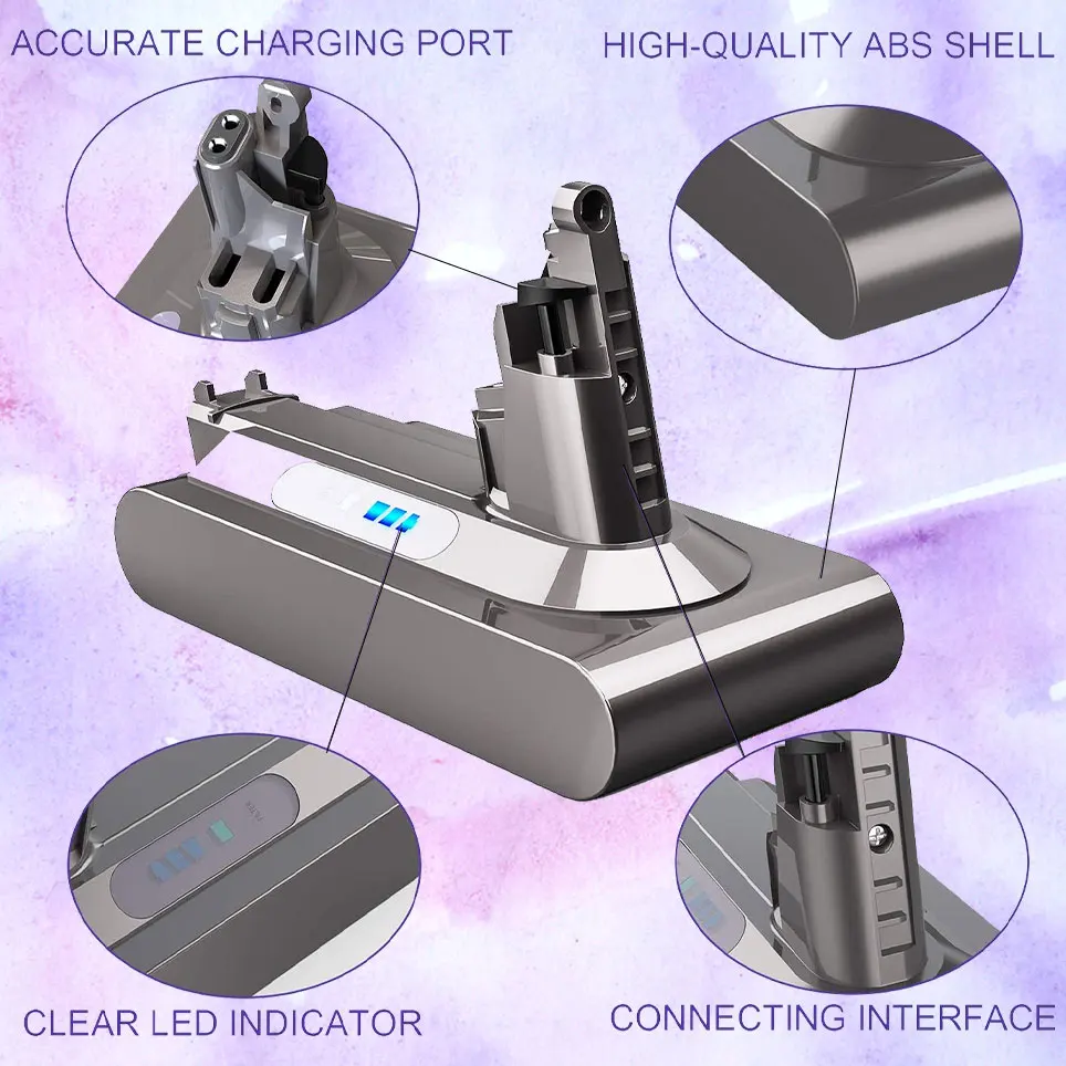 Аккумуляторная батарея 2022 25,2 в/V10 для пылесоса Dyson V10 Animal V10 Absolute V10 Motorhead V10
Аккумуляторная батарея 2022 25,2 в/V10 для пылесоса Dyson V10 Animal V10 Absolute V10 Motorhead V10