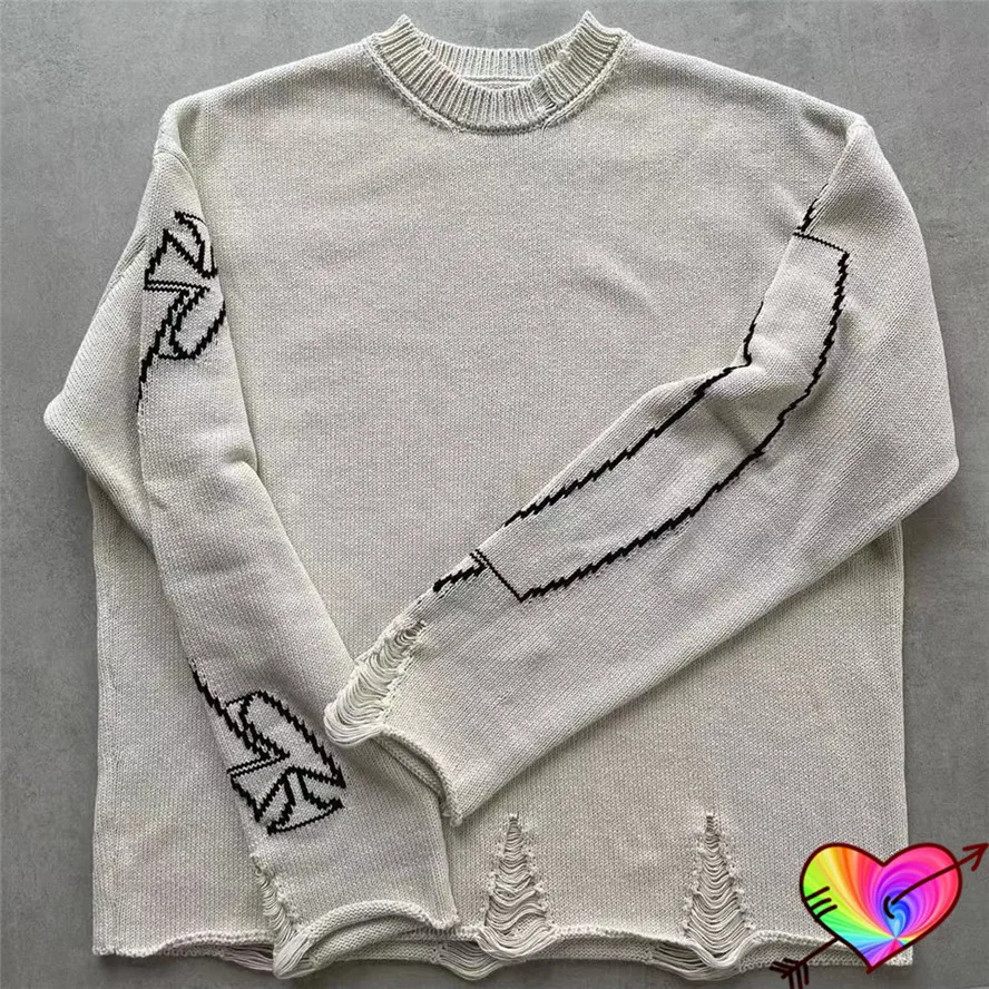 2022 Classic ASKYURSELF Sweater Men Women Knitted Destroyed ASKYURSELF Hole Sweaters Frayed Edge High Street ASK Pullovers
2022 Classic ASKYURSELF Sweater Men Women Knitted Destroyed ASKYURSELF Hole Sweaters Frayed Edge High Street ASK Pullovers