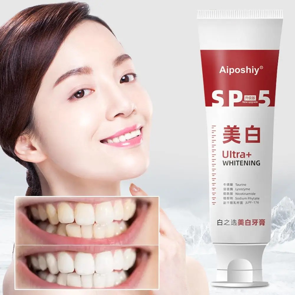 Sp-5 Probiotic Brightening Toothpaste 100g Deep Cleaning Toothpaste Tooth Stains Clean Refreshing Toothpaste,Removes Care H3R1
Sp-5 Probiotic Brightening Toothpaste 100g Deep Cleaning Toothpaste Tooth Stains Clean Refreshing Toothpaste,Removes Care H3R1