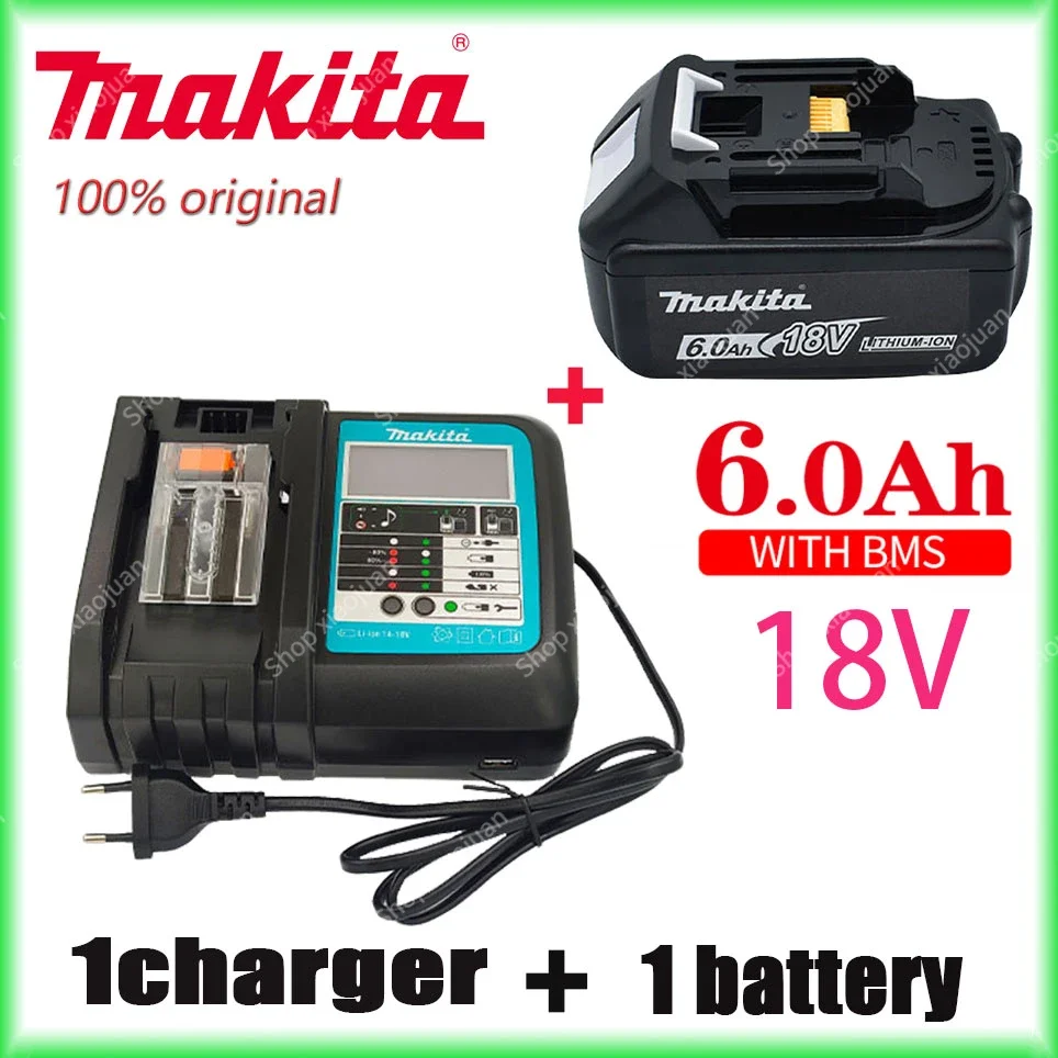 Makita-100% Original Rechargeable Power Tool Battery, Replaceable LED Lithium-ion, 6.0 Ah 18V LXT BL1860B BL1860BL1850
Makita-100% Original Rechargeable Power Tool Battery, Replaceable LED Lithium-ion, 6.0 Ah 18V LXT BL1860B BL1860BL1850