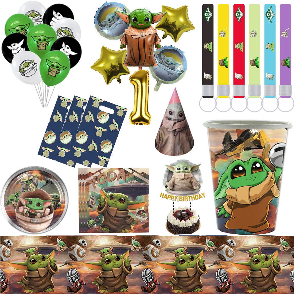New Baby Mandalorian Yoda Party Decoration Cup Plate Balloons Kids Birthday Party Dercor For Baby Birthday Party Supplies Favors
New Baby Mandalorian Yoda Party Decoration Cup Plate Balloons Kids Birthday Party Dercor For Baby Birthday Party Supplies Favors