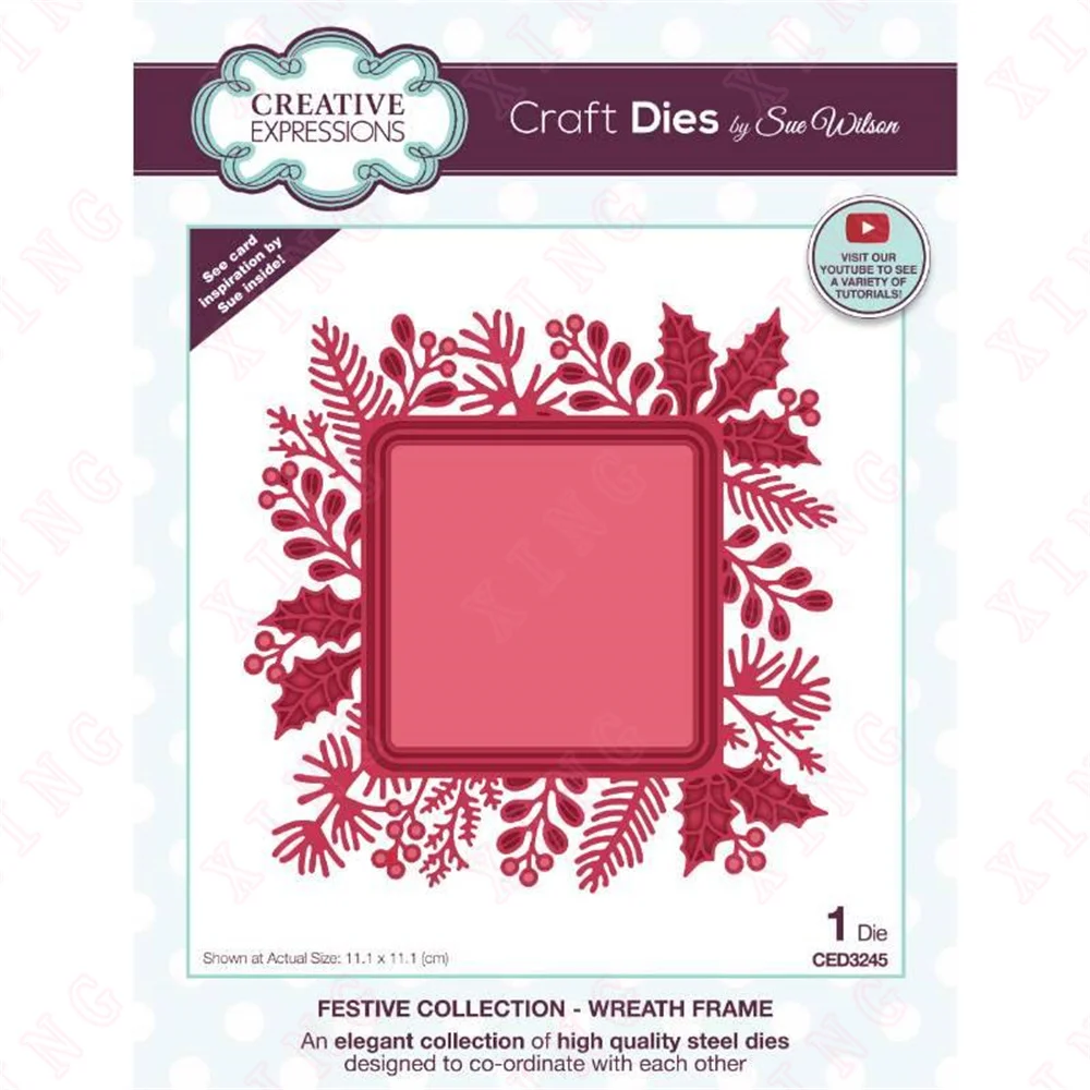 Festival Wreath Frame Craft Die Newest Metal Cutting Dies Diy Greeting Card Handmade Decoration Mold Embossing Reusable Template
Festival Wreath Frame Craft Die Newest Metal Cutting Dies Diy Greeting Card Handmade Decoration Mold Embossing Reusable Template