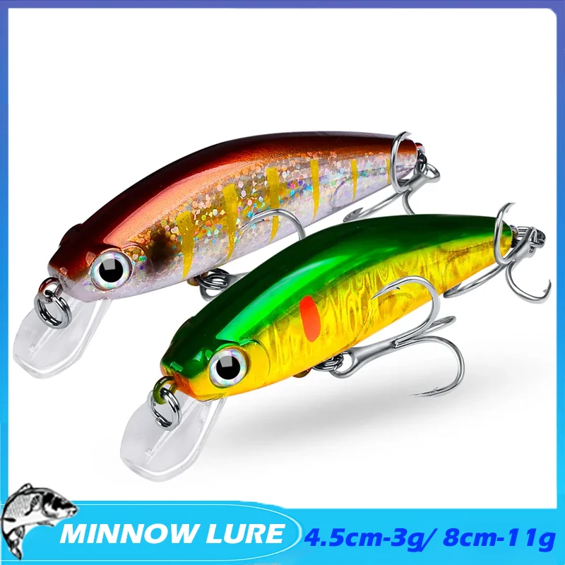 Fishing Lures Minnow Lures 3.15"-8cm/0.39oz-11g Fishing Bait with 6# Hooks Painted Tackle
Fishing Lures Minnow Lures 3.15"-8cm/0.39oz-11g Fishing Bait with 6# Hooks Painted Tackle