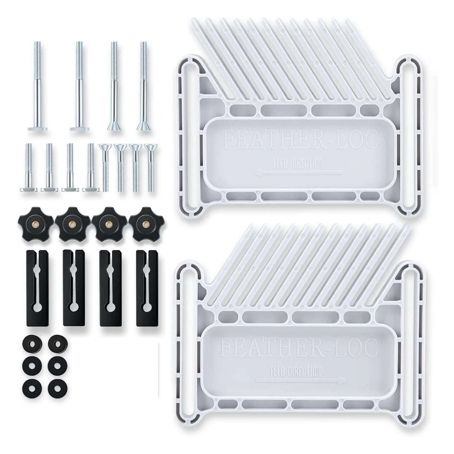 Upgraded Featherboard Safety Device Stackable Feather Board Fits Most Standard , T-Slots, T-Rails on Table Saws,White
Upgraded Featherboard Safety Device Stackable Feather Board Fits Most Standard , T-Slots, T-Rails on Table Saws,White