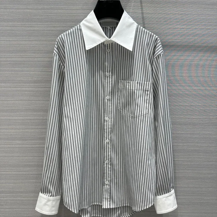 Embroidery pocket Striped Blouse Women Clothing Shirt Female Turn-down Collar Spring Single-breasted Blusa Feminina
Embroidery pocket Striped Blouse Women Clothing Shirt Female Turn-down Collar Spring Single-breasted Blusa Feminina