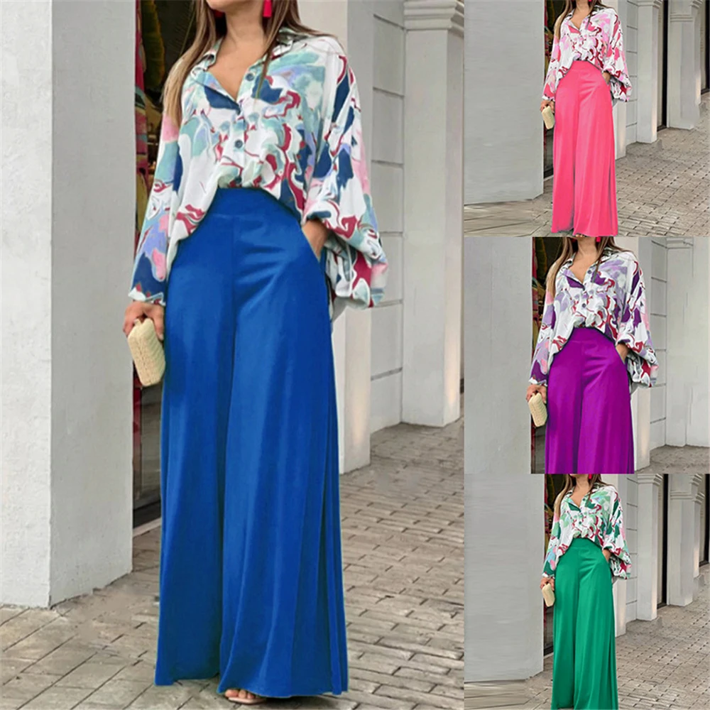 Summer Casual Womens Two Piece Sets Sexy Long Puff Sleeve Shirt Elegant Solid Color Wide Leg Pants High Streetwear Pants Sets
Summer Casual Womens Two Piece Sets Sexy Long Puff Sleeve Shirt Elegant Solid Color Wide Leg Pants High Streetwear Pants Sets