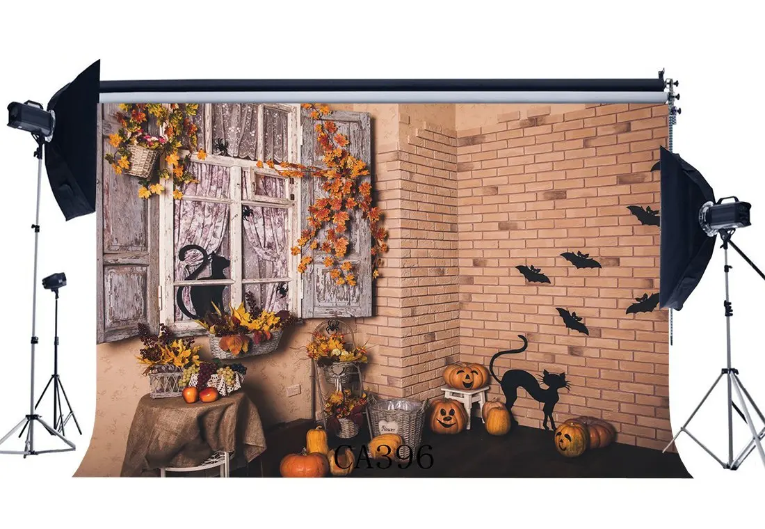 Photography Backdrops Halloween Pumpkin Fresh Flowers Autumn Harvest Greeting Leaves Vine Bats Masquerade Background
Photography Backdrops Halloween Pumpkin Fresh Flowers Autumn Harvest Greeting Leaves Vine Bats Masquerade Background