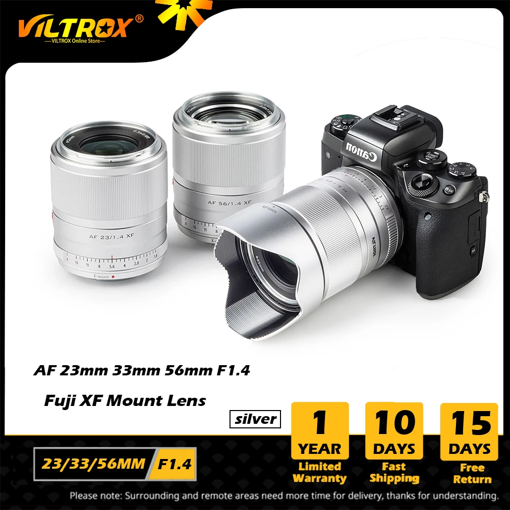 Viltrox 23mm 33mm 56mm F1.4 X fuji Lesn Auto Focus Large Aperture APS-C Lens for fujifilm Lens fuji XF mount X20 T30 Camera lens
Viltrox 23mm 33mm 56mm F1.4 X fuji Lesn Auto Focus Large Aperture APS-C Lens for fujifilm Lens fuji XF mount X20 T30 Camera lens