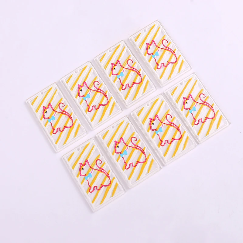 10pcs 24x41mm Cute Cat Printing Pendant Charms for Earrings Necklace Keychains Animal Acrylic DIY Jewelry Making Findings
10pcs 24x41mm Cute Cat Printing Pendant Charms for Earrings Necklace Keychains Animal Acrylic DIY Jewelry Making Findings