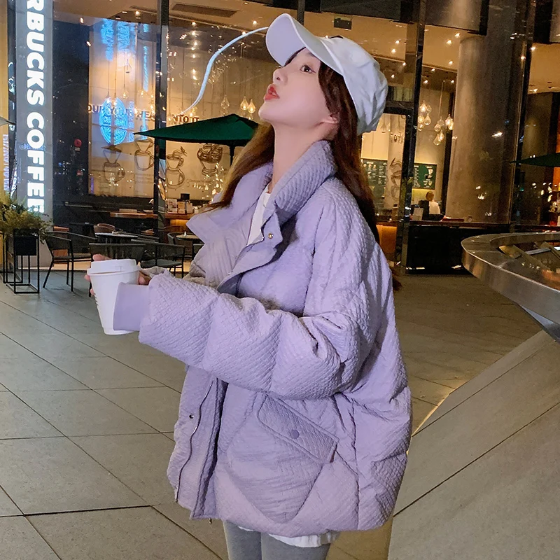 Autumn Winter Women Stand Collar Long Sleeve Short Down Cotton Coat Loose Casual Warm Cotton Parkas Outerwear Mujeres Abrigos
Autumn Winter Women Stand Collar Long Sleeve Short Down Cotton Coat Loose Casual Warm Cotton Parkas Outerwear Mujeres Abrigos