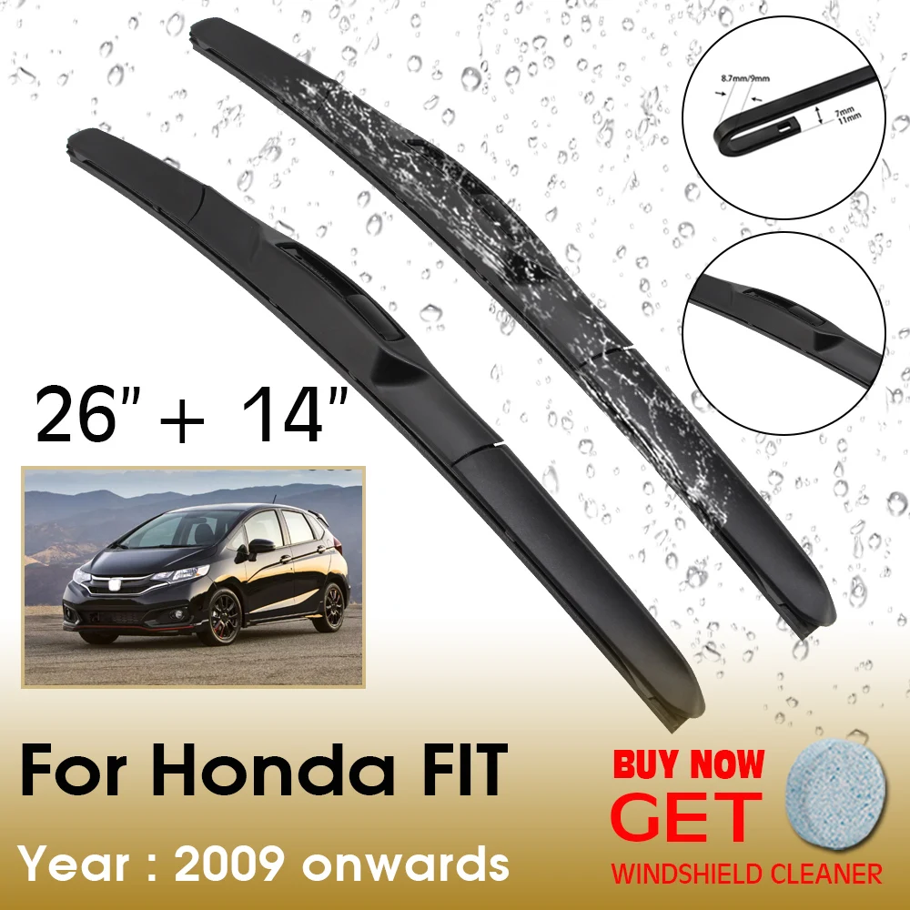 Car Wiper Blade For Honda FIT 26"+14" 2009 Onwards Front Window Washer Windscreen Windshield Wiper Blades Accessories
Car Wiper Blade For Honda FIT 26"+14" 2009 Onwards Front Window Washer Windscreen Windshield Wiper Blades Accessories