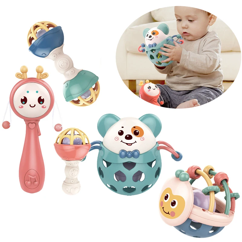 

Baby Toys Rattle Teether Newborn Games Montessori Toy Infant Early Educational Sensory Rattles Hand Bell For Babies 0 12 Months