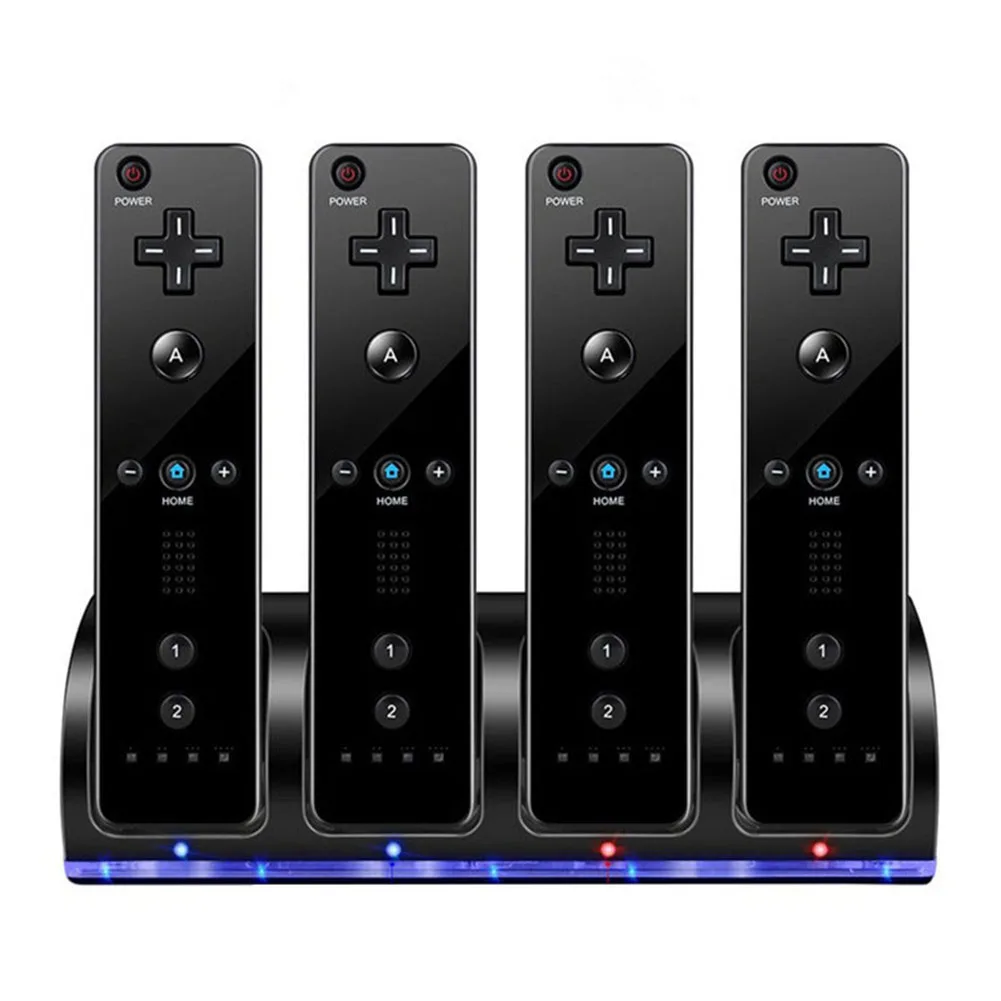 

For Nintendo Wii Game Console Gamepad Game Controller Joystick 4 Ports Charging Stand Dock Station Charger