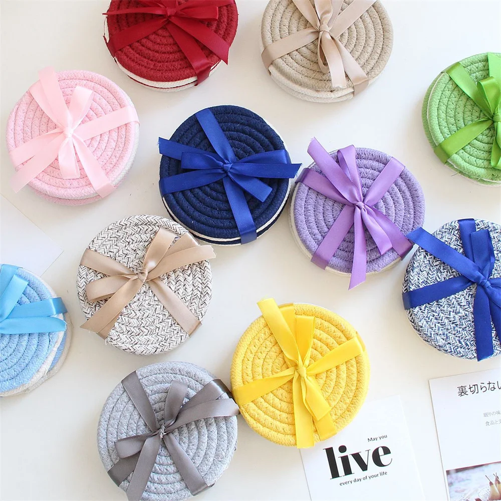 Water Absorbent Mat Tea Cup Mat Round Cotton Rope Woven Dining Table Mat Nordic Style Heat Insulation Mat Western Food Mat
Water Absorbent Mat Tea Cup Mat Round Cotton Rope Woven Dining Table Mat Nordic Style Heat Insulation Mat Western Food Mat