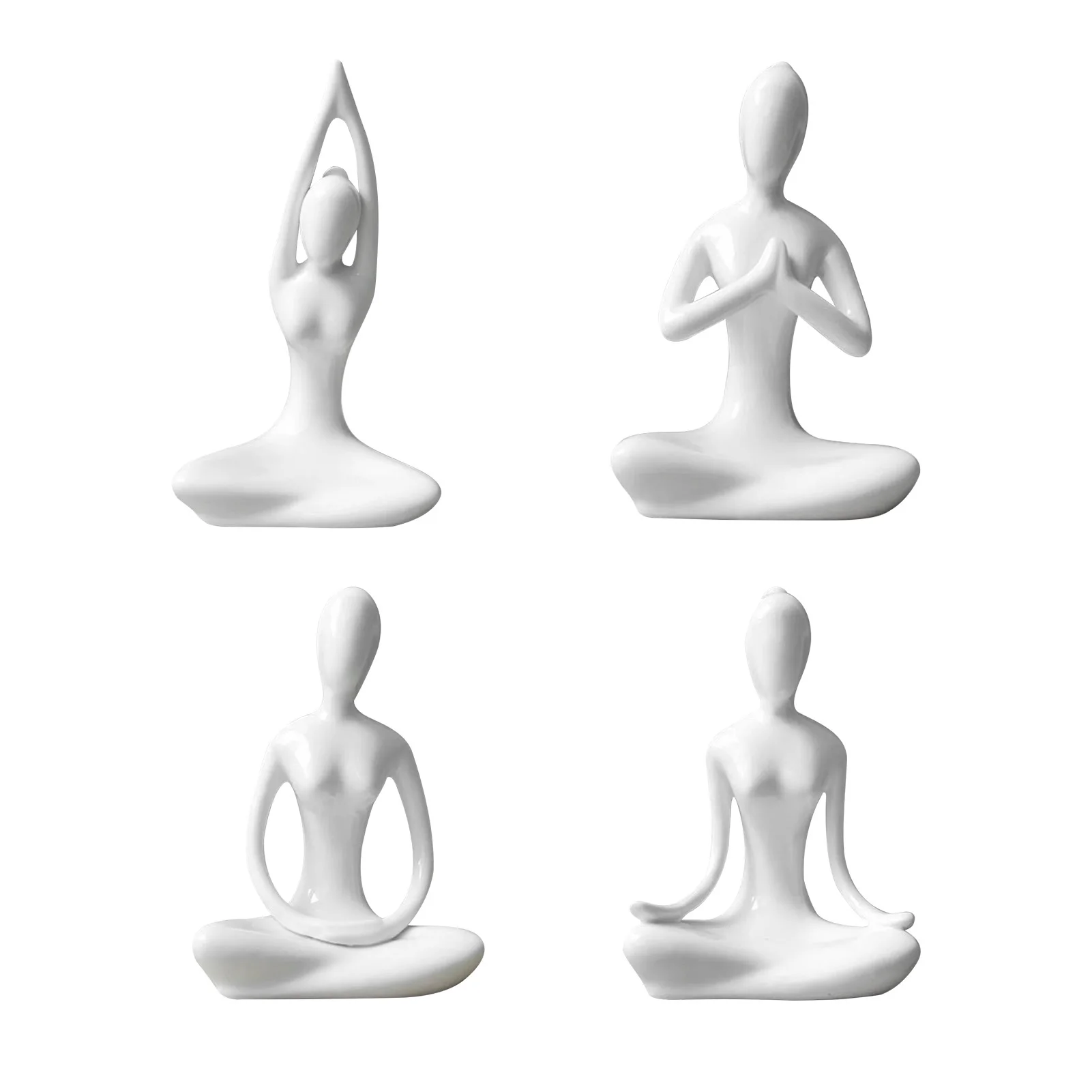 4pcs White Bedroom Meditation Desk Ceramic Statue Wedding Party Home Decor Yoga Pose Figurine Gift Living Room Collection Modern
4pcs White Bedroom Meditation Desk Ceramic Statue Wedding Party Home Decor Yoga Pose Figurine Gift Living Room Collection Modern