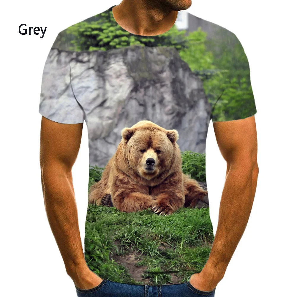 Summer New Fashion Bear men and womenSummer Casual Short Sleeve 3d Printed T-Shirt 
Summer New Fashion Bear men and womenSummer Casual Short Sleeve 3d Printed T-Shirt