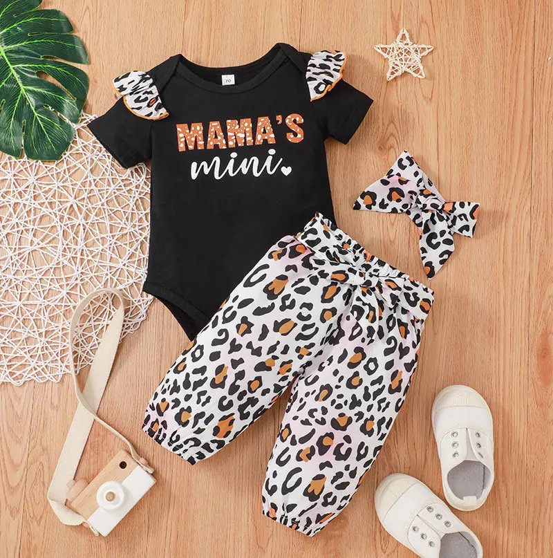 Newborn Baby Girl Summer Clothes Fashion Leopard Short Sleeved Rompers + Pants + Headbands 3PCS Infant Outfits Kids Bebes Suits
Newborn Baby Girl Summer Clothes Fashion Leopard Short Sleeved Rompers + Pants + Headbands 3PCS Infant Outfits Kids Bebes Suits