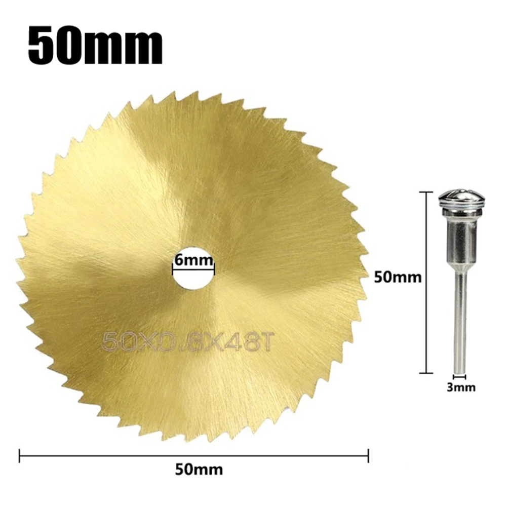 

1set 50mm 60mm High Speed Steel Hss Small Circular Saw Blade Cutting Discs Connecting Rod For Cutting Metal Gypsum Board