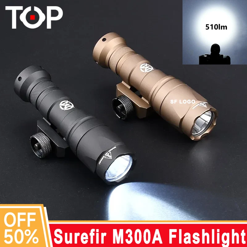 Surefir M300 M300A Tactical Weapon Flashlight MINI Scout Light Airsoft Hunting Accessories With Tail Cap Fit 20mm Picatinny Rail
Surefir M300 M300A Tactical Weapon Flashlight MINI Scout Light Airsoft Hunting Accessories With Tail Cap Fit 20mm Picatinny Rail