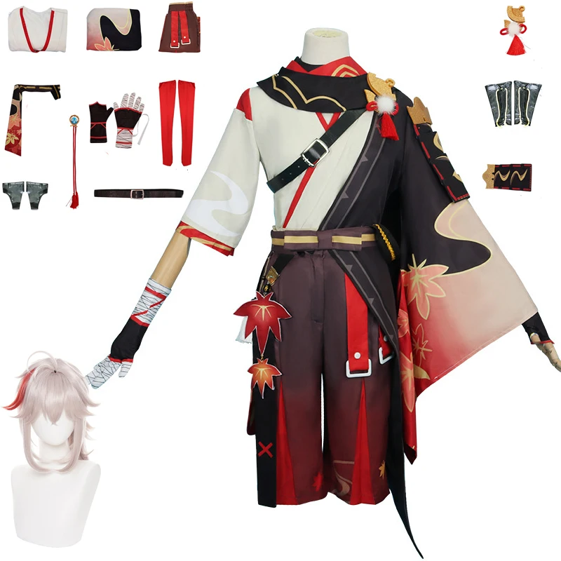 Genshin Impact Kaedehara Kazuha Cosplay Costume Halloween Carnival Samurai Costume Wig Red Glasses
Genshin Impact Kaedehara Kazuha Cosplay Costume Halloween Carnival Samurai Costume Wig Red Glasses