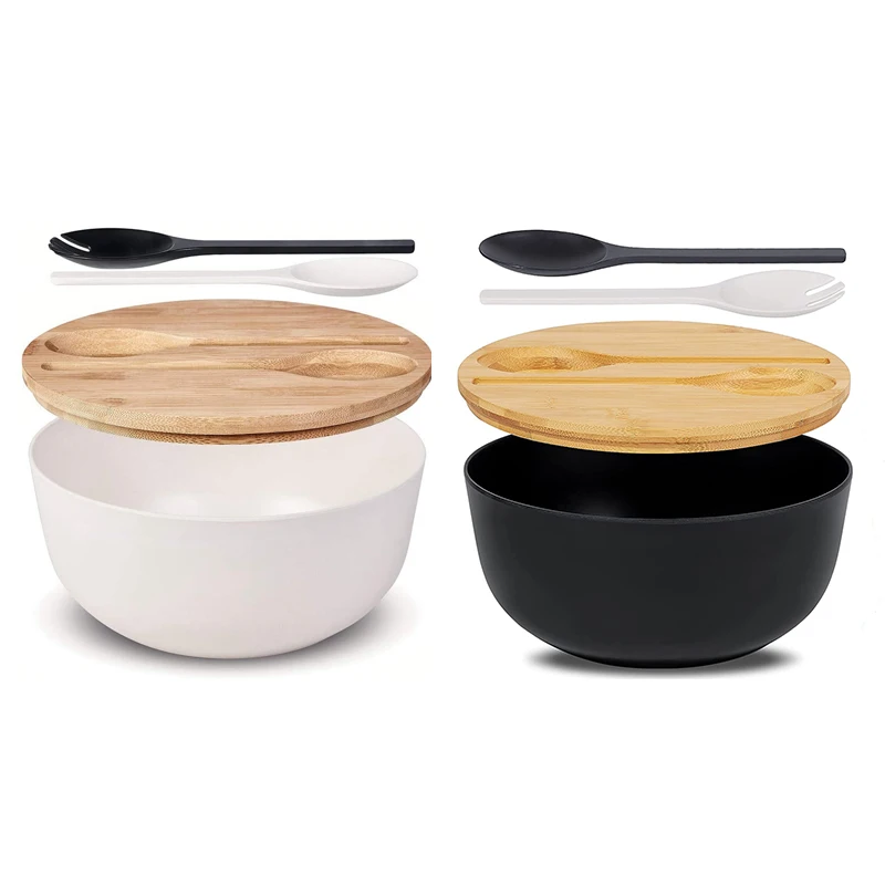 Promotion! Salad Serving Bowl with Lid and Tongs, Bamboo Fiber Salad Bowl Set for Salad,Fruit,Vegetables to Replace Wooden Bowls
Promotion! Salad Serving Bowl with Lid and Tongs, Bamboo Fiber Salad Bowl Set for Salad,Fruit,Vegetables to Replace Wooden Bowls