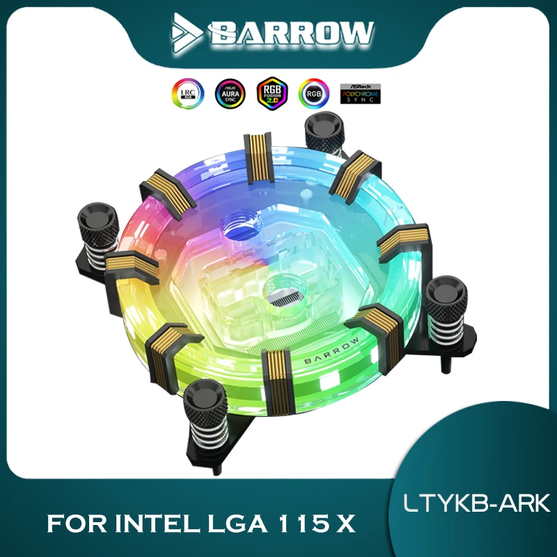 Barrow CPU Block LGA1700 5В ARGB для Intel 115X 1200 X99, медный водяной охладитель 0,4 мм, Круглый, ограниченный выпуск, LTYKB-AI
Barrow CPU Block LGA1700 5В ARGB для Intel 115X 1200 X99, медный водяной охладитель 0,4 мм, Круглый, ограниченный выпуск, LTYKB-AI