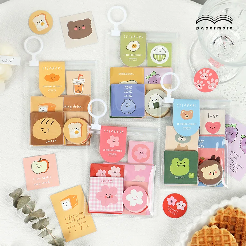 

40 Pcs/pack Cute Expression Story Series Journal Decorative Stickers Scrapbooking Stick Label Diary Stationery Album Stickers