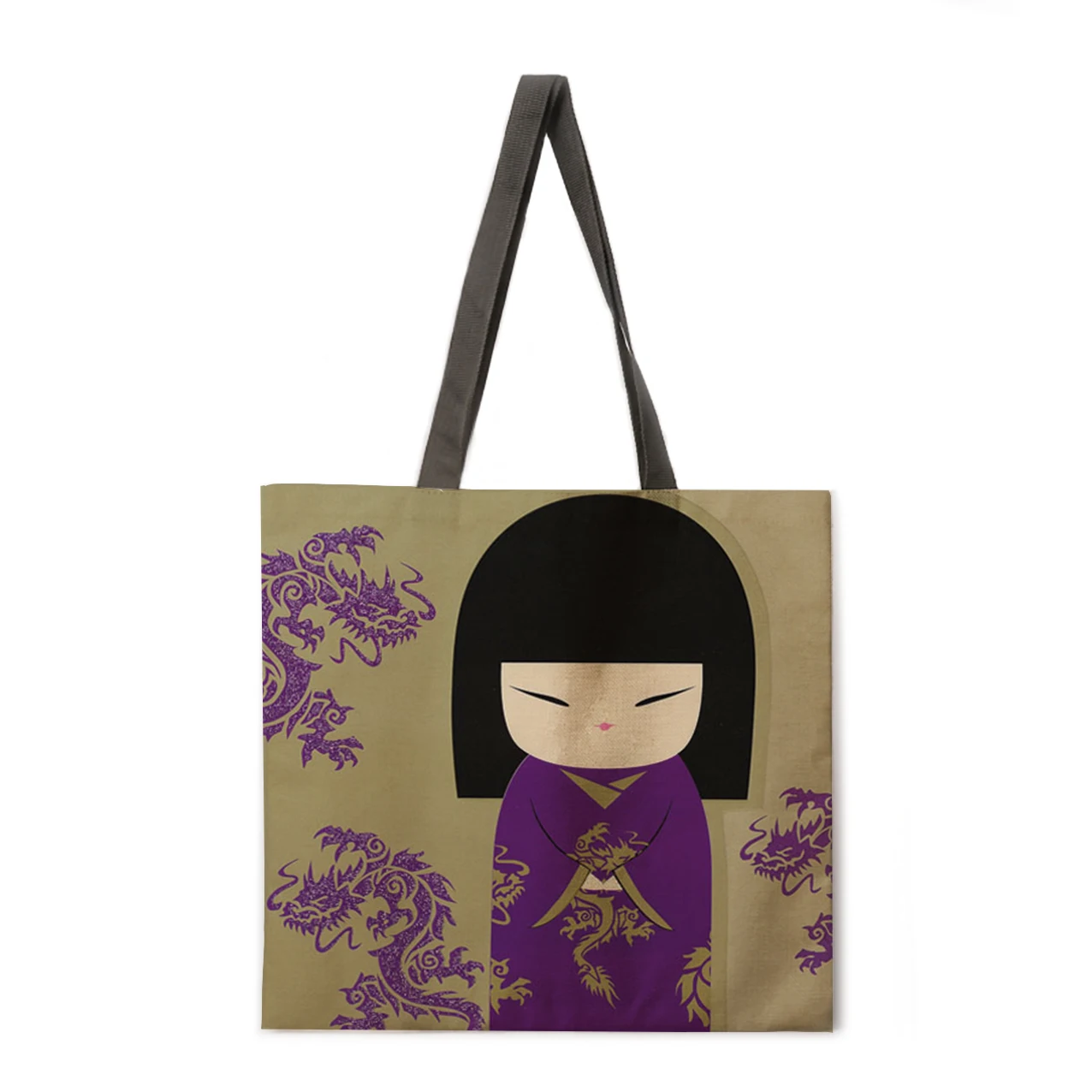 Japanese Kimono Girls Print Women's Designer Tote Bag Linen Reusable Shopping Bag Grocery Shoulder Bag Women
Japanese Kimono Girls Print Women's Designer Tote Bag Linen Reusable Shopping Bag Grocery Shoulder Bag Women