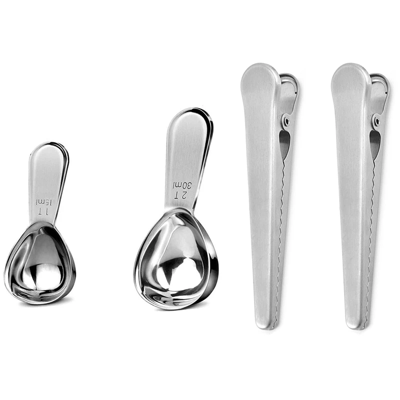 HOT Coffee Scoops Set, 2 Piece Coffee Measuring Spoons, 1 Tbsp(15Ml) & 1 Tbsp(30Ml),2 Piece Long Coffee Bag Sealing Clips
HOT Coffee Scoops Set, 2 Piece Coffee Measuring Spoons, 1 Tbsp(15Ml) & 1 Tbsp(30Ml),2 Piece Long Coffee Bag Sealing Clips