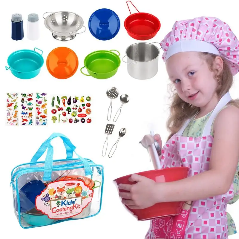 Kitchen Pretend Play Toys Cooking Set For Kids Ages 4-8 Kitchen Pretend Play Toys With Stainless Steel Cookware Set Cooking
Kitchen Pretend Play Toys Cooking Set For Kids Ages 4-8 Kitchen Pretend Play Toys With Stainless Steel Cookware Set Cooking