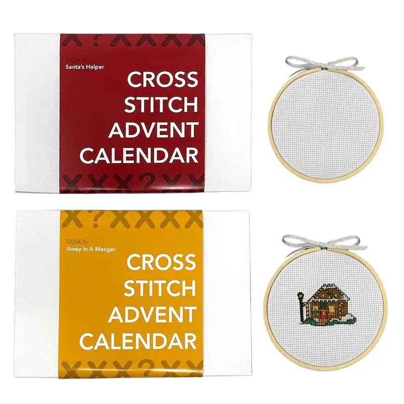 Набор для рождественской вышивки с календарем и набором стежков
Набор для рождественской вышивки с календарем и набором стежков