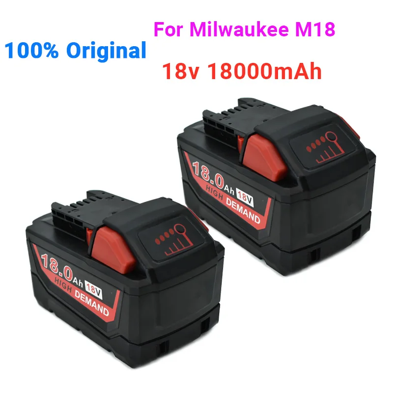 Оригинальный литий-ионный аккумулятор 18 в 18000 мАч для Milwaukee M18 48-11-1815 48-11-1850 2646-20 2642-21CT, аккумулятор repalцемента M18
Оригинальный литий-ионный аккумулятор 18 в 18000 мАч для Milwaukee M18 48-11-1815 48-11-1850 2646-20 2642-21CT, аккумулятор repalцемента M18