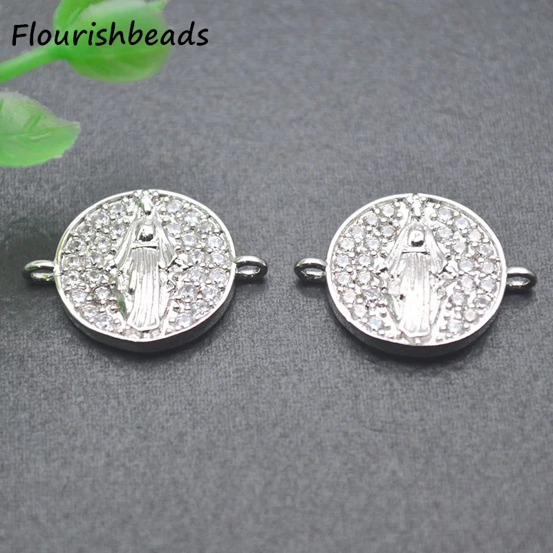 Diy Jewelry Bracelet Accessories Making Nickel Free Anti Fading Gold Plated CZ Pave Round Jesus Charm Connectors 10pcs
Diy Jewelry Bracelet Accessories Making Nickel Free Anti Fading Gold Plated CZ Pave Round Jesus Charm Connectors 10pcs