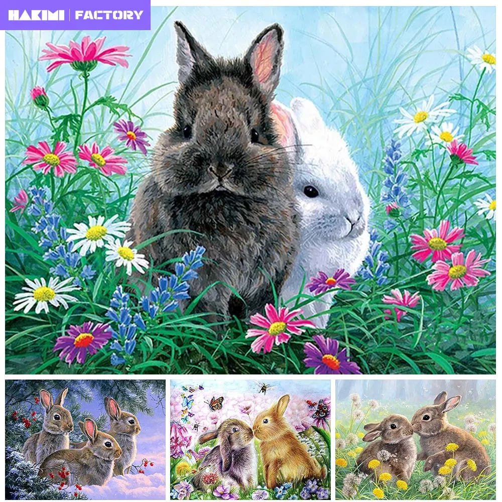 DIY 5D AB Diamond Painting Animal Full Drill Rabbit Diamond Mosaic Hand Inlaid Rhinestones Embroidery Home Decor Gifts
DIY 5D AB Diamond Painting Animal Full Drill Rabbit Diamond Mosaic Hand Inlaid Rhinestones Embroidery Home Decor Gifts