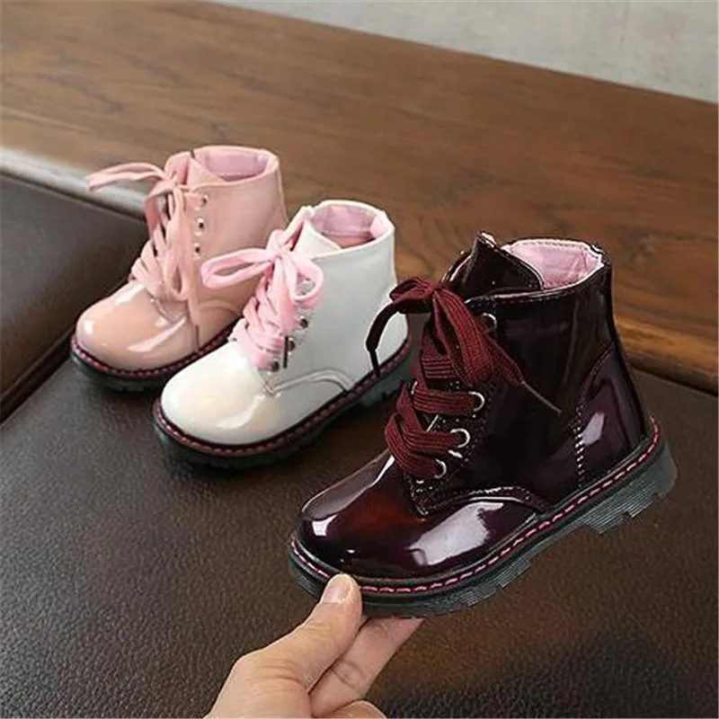 Fashion Children Boots Casual Girls Shoes Autumn New Toddler Boys Patent Leather Non-slip Ankle Boots Baby Flat Sneakers
Fashion Children Boots Casual Girls Shoes Autumn New Toddler Boys Patent Leather Non-slip Ankle Boots Baby Flat Sneakers