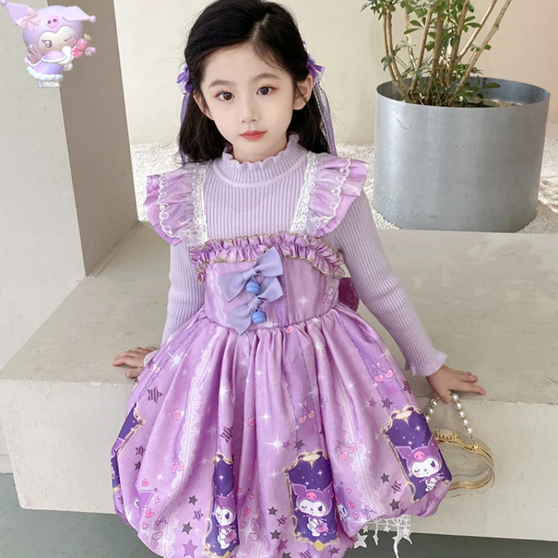 Детское платье для косплея Kawaii Sanrio Kuromi для девочек, платье-свитер, Осеннее милое платье принцессы в стиле аниме "Лолита", милый подарок на день рождения
Детское платье для косплея Kawaii Sanrio Kuromi для девочек, платье-свитер, Осеннее милое платье принцессы в стиле аниме "Лолита", милый подарок на день рождения